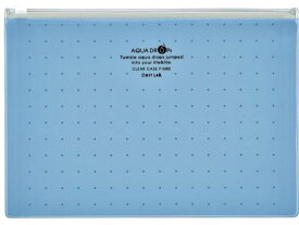 【お取り寄せ】リヒトラブ AQUA DROPs クリヤーケース A5 青 5枚 F5302-8 チャック付 ソフトクリヤーケース ドキュメントキャリー ファイル