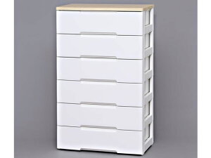 【レビュー投稿で100円OFFクーポン】【メーカー直送】アイリスオーヤマ ウッドトップチェスト 6段 幅730 ホワイト HG-726【代引不可】チェスト リビング収納 収納家具 インテリア 収納