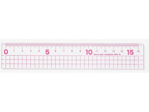 【レビュー投稿で100円OFFクーポン】西敬 16cm方眼直線定規 ピンク RHS-15BP 定規 スケール 教材 学童 文具