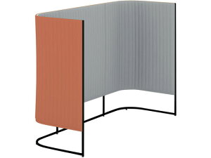 【ポイント10%バック★31日9:59迄】【メーカー直送】コクヨ インフレーム チェアブース ハーフ2人用H1350 フレーム黒ソフトテラコッタ【代引不可】【組立・設置・送料無料】セミクローズ型