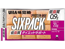 UHA味覚糖 SIXPACK プロテインバー クランベリー味(低脂質) バランス栄養食品 栄養補助 健康食品