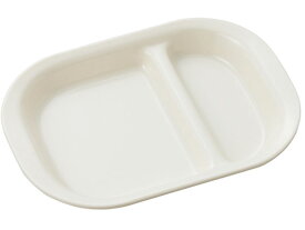 【お取り寄せ】エンテック 角仕切皿(小) クリーム CK-10 大皿 丼 中華食器 キッチン テーブル