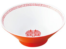 【お取り寄せ】エンテック 新形たんめん丼 白 赤 CA-14 大皿 丼 中華食器 キッチン テーブル