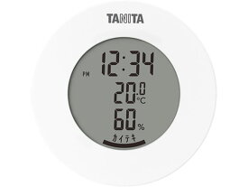 タニタ デジタル温湿度計 ホワイト TT-585-WH 温度計 湿度計 時計 家電