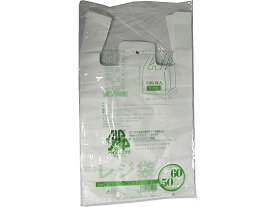 紺屋商事 バイオマス25%配合レジ袋(乳白) 60号 100枚 バイオマス配合レジ袋 ラッピング 包装用品