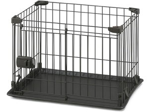 【レビュー投稿で100円OFFクーポン】【メーカー直送】アイリスオーヤマ システム サークル トレー付き マットブラウン STS-400T【代引不可】【お客様組立】サークル 犬 ドッグ用 ペット お散