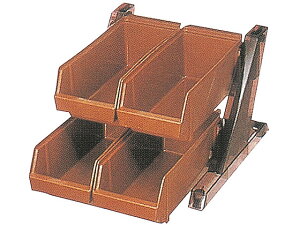 【レビュー投稿で100円OFFクーポン】【お取り寄せ】弁慶 BK オーガナイザー 2段2列 ブラウン オーガナイザー ケース 卓上 厨房 キッチン テーブル