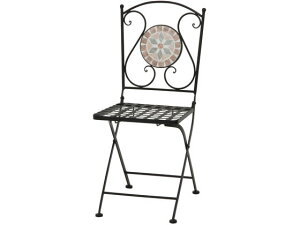 【レビュー投稿で100円OFFクーポン】【メーカー直送】不二貿易 モザイクチェアー花柄 2脚セット 10658【代引不可】チェア ベンチ ガーデンファニチャー 屋外家具 インテリア 収納