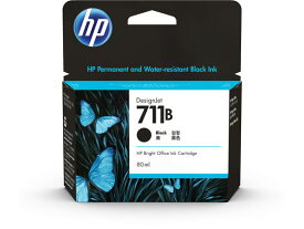 HP インクカートリッジ ブラック 80ml HP711B(3WX01A) ヒューレットパッカード HP ブラック インクジェットカートリッジ インクカートリッジ トナー