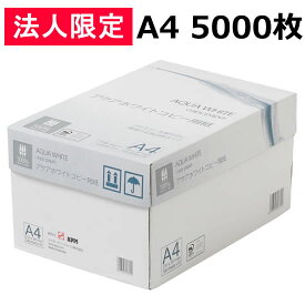 【マラソン限定クーポン★11日9:59迄ポイント2倍】送料無料 コピー用紙 アクアホワイト A4 5000枚 (500枚×10冊) APPJ まとめ買い 業務用 箱売り 箱買い ケース買い A4サイズ コピー用紙