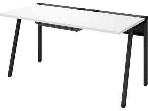 【レビュー投稿で100円OFFクーポン】【メーカー直送】コクヨ LEAN 平机 引き出し付 W1400×D700 ブラック/ホワイト【代引不可】【組立・設置・送料無料】平机 スチールデスク ワゴン オフィスデ