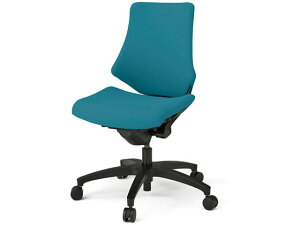 【レビュー投稿で100円OFFクーポン】【メーカー直送】イトーキ エフチェア 布張 ローバック 肘無 本体黒 ストロングブルー【代引不可】【組立・設置・送料無料】肘なし 布張りチェア オフ