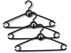 【レビュー投稿で100円OFFクーポン】【お取り寄せ】サワフジ スイングハンガー L ブラック 3本組 NSL-03 BK 洗濯バサミ 洗濯ハンガー 洗濯 清掃 清掃