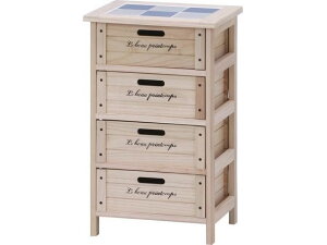 【レビュー投稿で100円OFFクーポン】【メーカー直送】不二貿易 木製4段ボックス HF05-003(N) 2 39621【代引不可】チェスト リビング収納 収納家具 インテリア 収納