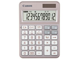 【レビュー投稿で100円OFFクーポン】【お取り寄せ】CANON カラフル電卓 ミニ 卓上 ピンク KS-126WUV-PG 6511C003 可愛い 小型電卓 一般 実務電卓 文具