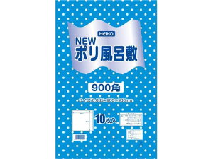 【レビュー投稿で100円OFFクーポン】【お取り寄せ】シモジマ ヘイコー Nポリ風呂敷 900角 ブルー 水玉 10枚 キッチン雑貨