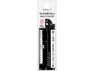 ミドリ(デザインフィル) マルチ定規16cm 黒A 42296006 定規 スケール 教材 学童 文具