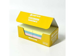 【レビュー投稿で100円OFFクーポン】【お取り寄せ】スマートバリュー 強粘着ふせんパステル75*75 10冊 P610J-P-10 大 ノートタイプ 強粘着タイプふせん インデックス メモ ノート
