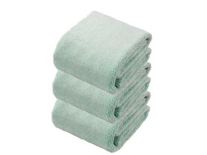 【レビュー投稿で100円OFFクーポン】【お取り寄せ】シービージャパン カラリコス フェイスタオル 3枚組 グリーン フェイスタオル 無撚糸タオル