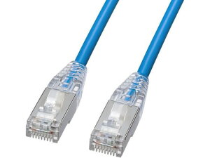 【レビュー投稿で100円OFFクーポン】【お取り寄せ】サンワサプライ カテ5e STPケーブル 0.5m・ブルー KB-SL5STPS-005BL LANケーブルカテゴリー5E LANケーブル ケーブル 電源タップ 配線パーツ 家電
