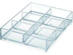 【レビュー投稿で100円OFFクーポン】【お取り寄せ】ライクイット COBACO ストレージトレー(S)6分割 クリア ボックストレー デスクトップ収納 デスク周り 文具