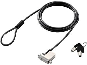 【レビュー投稿で100円OFFクーポン】【お取り寄せ】エレコム セキュリティワイヤー マルチスロット対応 シリンダー錠 ESL-704E セキュリティワイヤーロック PC パソコン 家電