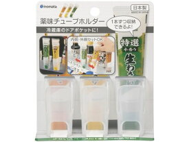 【マラソン限定★2,000円クーポン＆ポイント2倍】【お取り寄せ】イノマタ化学 薬味チューブホルダー 3P クリアー キッチン雑貨