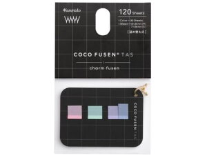 【レビュー投稿で100円OFFクーポン】【お取り寄せ】カンミ堂 ココフセン タス チャームふせん スクエア方眼罫 CFT-A-202 デザインふせん ふせん インデックス メモ ノート