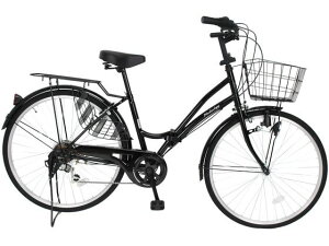 【レビュー投稿で100円OFFクーポン】【メーカー直送】21Technology シティサイクルMC266 ジェットブラック mc266-jtblack【代引不可】【お客様組立】シティサイクル 電動アシストなし 自転車 アウト