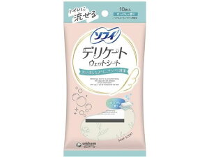 【レビュー投稿で100円OFFクーポン】ユニ・チャーム ソフィ デリケ-トウェット せっけんの香り 10枚 生理