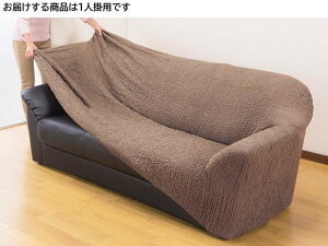 【レビュー投稿で100円OFFクーポン】【メーカー直送】ファミリー・ライフ 伸縮式ソファカバー クレア 肘付き 2人掛 ブラウン【代引不可】2人掛けソファカバー ソファ イスカバー リビング家