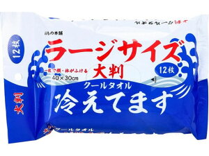 【レビュー投稿で100円OFFクーポン】iiもの本舗 冷えてます 大判クールタオルラージサイズ 12枚 冷却 温熱 メディカル