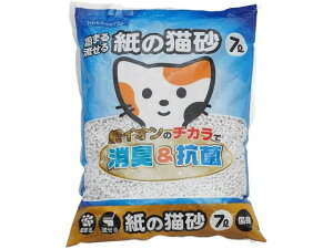 【レビュー投稿で100円OFFクーポン】【お取り寄せ】ペットライブラリー nekoneru 固まる流せる 紙の猫砂 7L 猫砂 シート 猫 キャット用 ペット トイレタリー