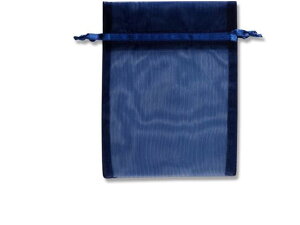 【レビュー投稿で100円OFFクーポン】【お取り寄せ】ヘイコー ギフト巾着袋 オーガンジーバッグ M ネイビー 10枚 包装 包装紙 ラッピング