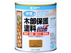 【レビュー投稿で100円OFFクーポン】【お取り寄せ】カンペハピオ 水性木部保護塗料 ピニー 0.7L 塗料 塗装 養生 内装 土木 建築資材