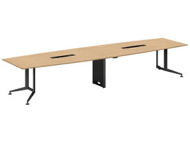 【レビュー投稿で100円OFFクーポン】【メーカー直送】コクヨ テーブル WT400 トレー ナチュラル 脚黒 W4000×D1200【代引不可】8人用 ミーティングテーブル チェアセット 会議用テーブル 長机 オフィス家具