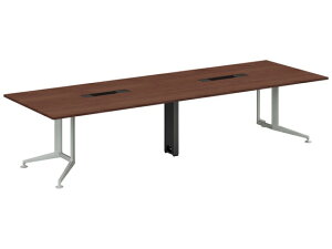 【レビュー投稿で100円OFFクーポン】【メーカー直送】コクヨ テーブル WT400 角形 トレー ブラウン 脚銀 W3200×D1200【代引不可】8人用 ミーティングテーブル チェアセット 会議用テーブル 長机