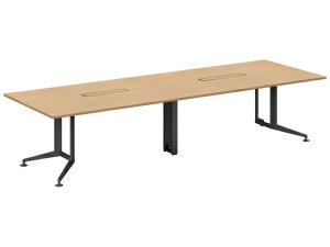 【レビュー投稿で100円OFFクーポン】【メーカー直送】コクヨ テーブル WT400 角形 配線有 ナチュラル脚黒 W3200×D1200【代引不可】8人用 ミーティングテーブル チェアセット 会議用テーブル 長机