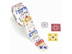 【レビュー投稿で100円OFFクーポン】【お取り寄せ】bande マスキングロールステッカー タイルおとぎ話 BDA814 デコレーション用マスキングテープ シールタイプ デコレーショングッズ