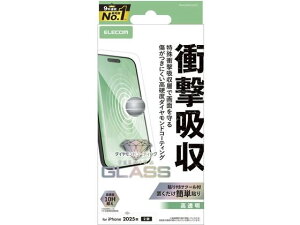 【レビュー投稿で100円OFFクーポン】【お取り寄せ】エレコム iPhone17 衝撃吸収ガラス ダイヤコート PM-A25AFLGZDC スマートフォン用液晶保護フィルム スマートフォン関連品 スマホ タブレット関