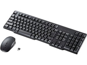 【レビュー投稿で100円OFFクーポン】サンワサプライ 静音マウス付きワイヤレスキーボード SKB-WL40CSETBK キーボード マウス 入力機器 パソコン 家電