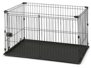 【レビュー投稿で100円OFFクーポン】【メーカー直送】アイリスオーヤマ システムサークルトレー付き マットブラウン STS-1200T【代引不可】【お客様組立】サークル 犬 ドッグ用 ペット お散歩