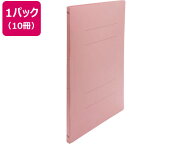 Forestway フラットファイルライト A4タテ とじ厚15mm ピンク 10冊 通常タイプ A4 フラットファイル 紙製…