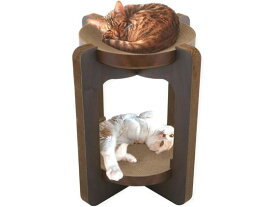 猫壱 バリバリボウルタワー ダークブラウン DC-0852-DB 猫爪とぎ 爪磨き 猫 キャット用 ペット お散歩 生活グッズ ペットハウス