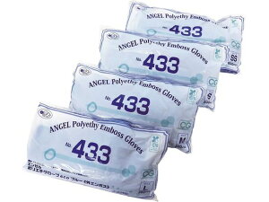 【レビュー投稿で100円OFFクーポン】【お取り寄せ】No.433 ポリエチグローブeco Mブルー 外エンボス 200枚入 ポリエチレン 使い捨て手袋 作業用手袋