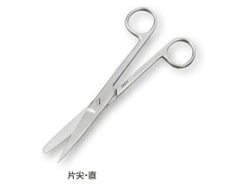 【お取り寄せ】日本フリッツメディコ 外科剪刀 片尖・直 180mm B022-0296 外科剪刀 汎用 鋼製器具 看護 医療