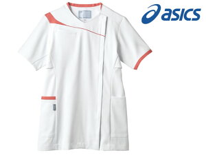 【レビュー投稿で100円OFFクーポン】【お取り寄せ】アシックス スクラブ ホワイト×コーラルピンク L CHM354-192 スクラブ 医療服 ユニフォーム