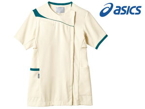 【レビュー投稿で100円OFFクーポン】【お取り寄せ】アシックス スクラブ アイボリー×アクアマリン S CHM354-549 スクラブ 医療服 ユニフォーム