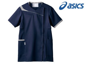 【レビュー投稿で100円OFFクーポン】【お取り寄せ】アシックス スクラブ ネイビー×グレー 3L CHM354-940 スクラブ 医療服 ユニフォーム