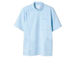 【レビュー投稿で100円OFFクーポン】【お取り寄せ】住商モンブラン メンズ半袖ケーシー サックス M 52-814 ケーシー 白衣ジャケット 医療服 ユニフォーム